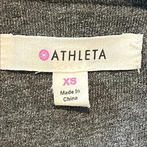 Athleta Belvedere Moto Jacket Quilted Stretch Knit Heathered Gray Size XS - Picture 3 of 10